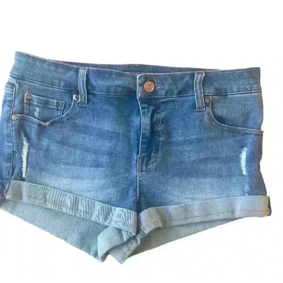 CP Jeans Sz 9 Denim Shorts Cuffed Exc Con - Picture 1 of 7